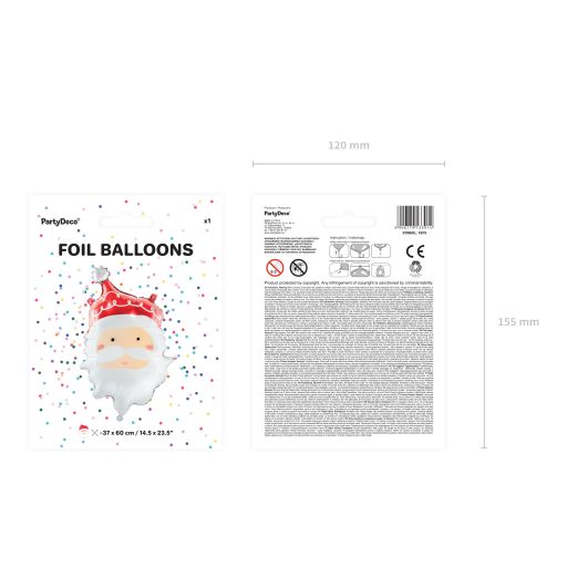 Party Deco Fólia lufi Mikulás