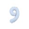 Party Deco 9-es számú fólia lufi, világoskék