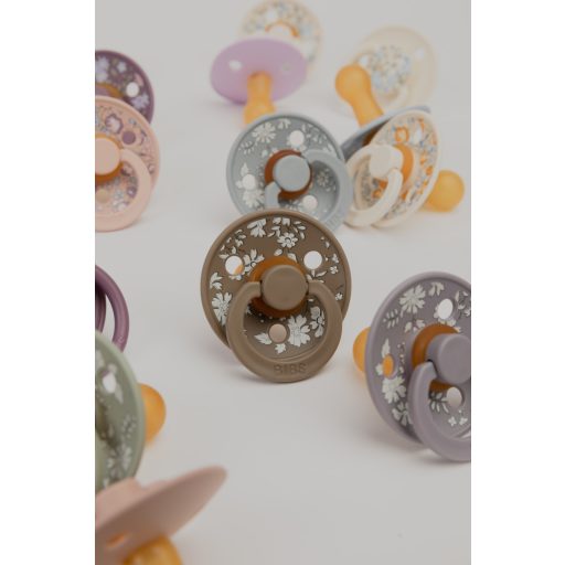 Bibs Colour 2-es szett - kerek cumifej (Púderrózsaszín/Tölgy) 0-6 hó x Liberty