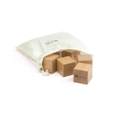 Andreu Toys Készségfejlesztő csörgő fakockák