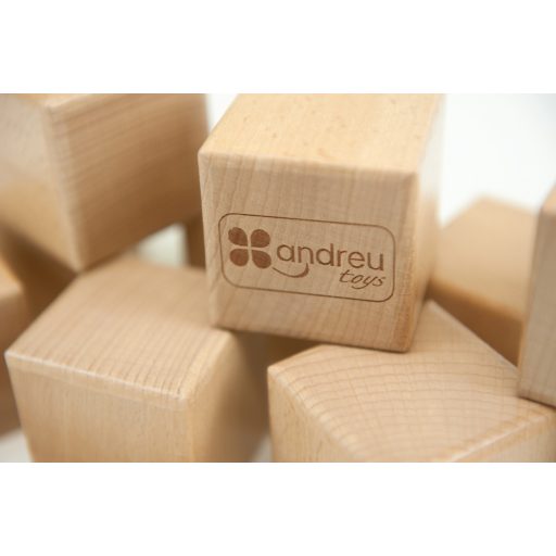 Andreu Toys Készségfejlesztő csörgő fakockák