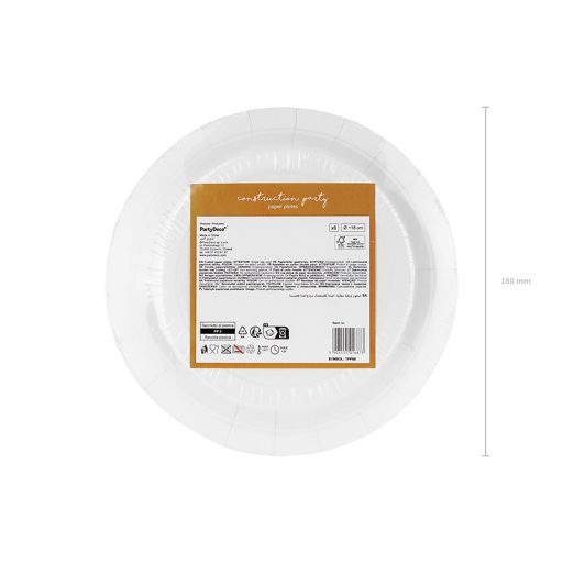 Party Deco Papírtányérok Építőipari járművek 6 db