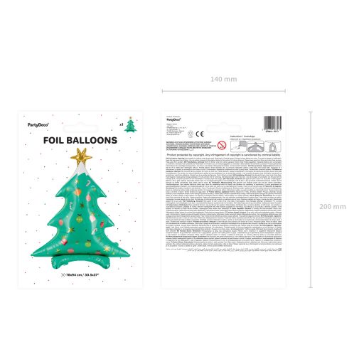 Party Deco Álló fólia lufi karácsonyfa