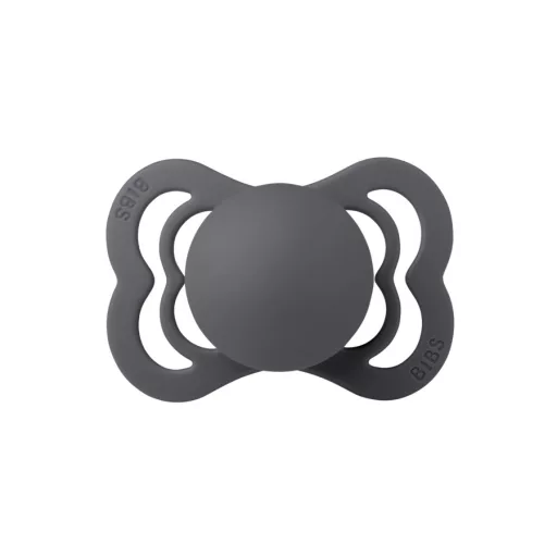 Bibs Supreme Symmetrical Silicone Iron grafitszürke szimmetrikus szilikon cumi 0-6 hó