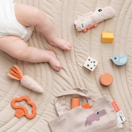 Done by Deer Szenzoros építő szett, Birdee, színes