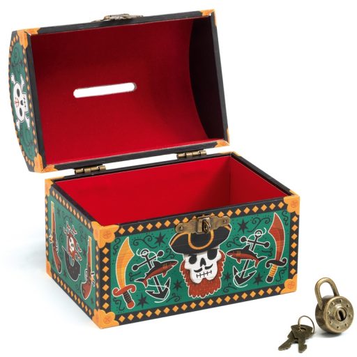 Djeco Persely - Kalóz kincses ládikó - Pirate