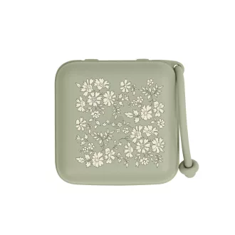 Bibs x Liberty Pacifier Box Capel Sage zsályazöld virágmintás cumitartó és sterilizáló doboz