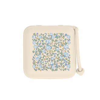 Bibs x Liberty Pacifier Box Eloise Ivory krémfehér virágmintás cumitartó és sterilizáló doboz