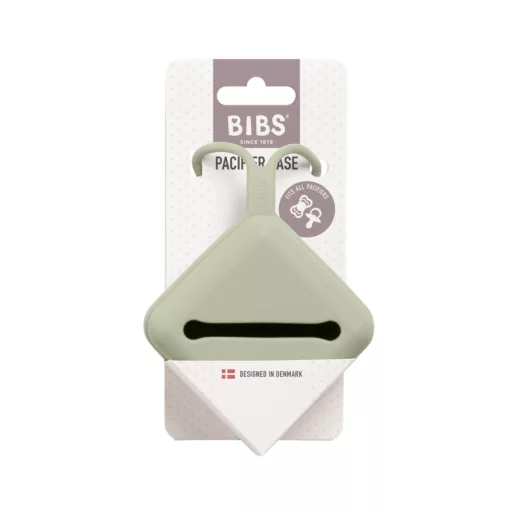 Bibs Silicone Pacifier Case Sage zsályazöld rugalmas szilikon cumitartó