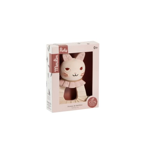 Moulin Roty Eső után - Kaucsuk gumi rágóka - Nyuszi