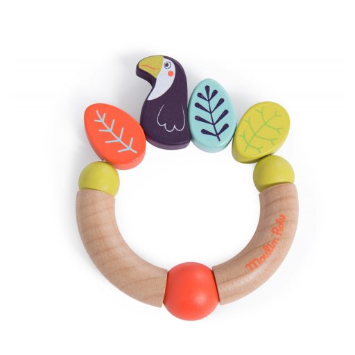 Moulin Roty Dzsungel - Tukán fa csörgő