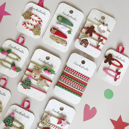 Rockahula Kids Mézeskalács karácsonyi hajgumik 4 db