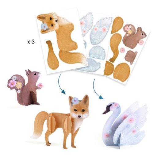 Djeco Kreatív műhely - 6 technika 1 dobozban - Bájos bolyhos