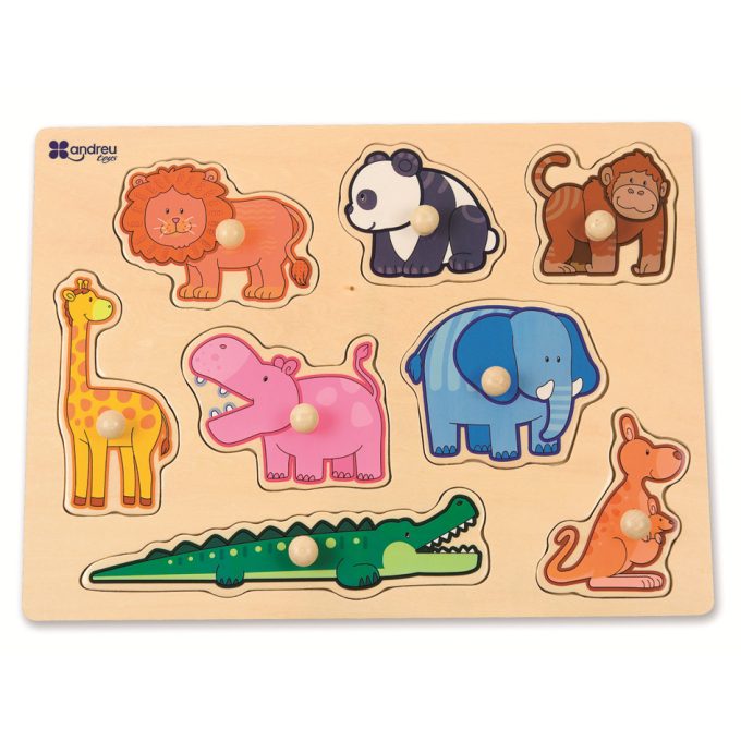 Andreu Toys Formaillesztő Puzzle - Jungel állatok