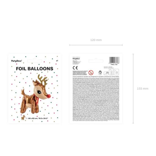 Party Deco Rénszarvas fólia lufi