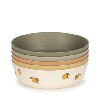   Konges Sløjd 5 db-os mély tál készlet - Citrom mintás mix