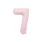 Party Deco 7-es számú fólia lufi, 86 cm, világos rózsaszín