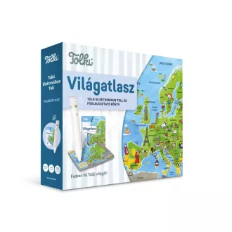   Tolki Interaktív foglalkoztató hangoskönyv készletben - Világatlasz