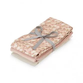 Cam Cam Copenhagen 3 darabos GOTS organikus muszlin textilpelenka szett Dusty Rose, Aurora és Púder színben, 70x70 cm