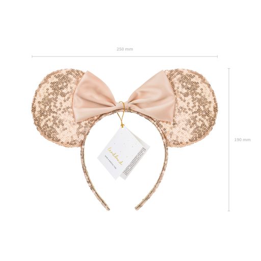 Party Deco Egér hajpánt natúr