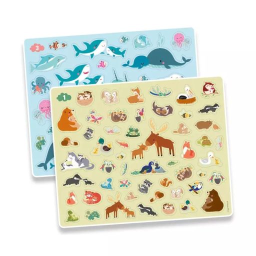 Auzou Újrahasználható matricázó készlet, Bébi állatok