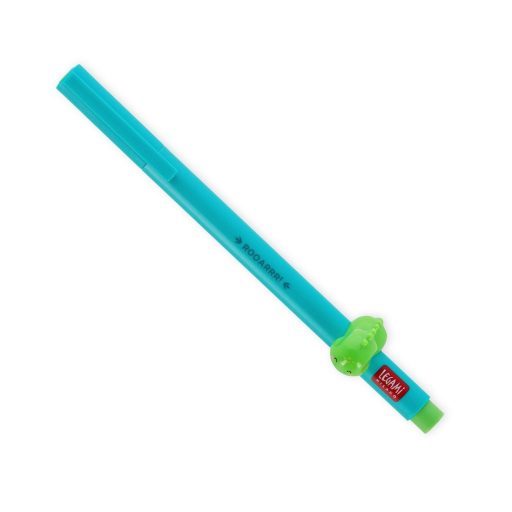 Legami Zselés toll, dino figurával, neon zöld tintával