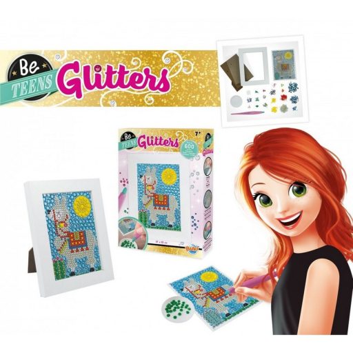 Buki Strasszkép készítő fa képkerettel-Láma