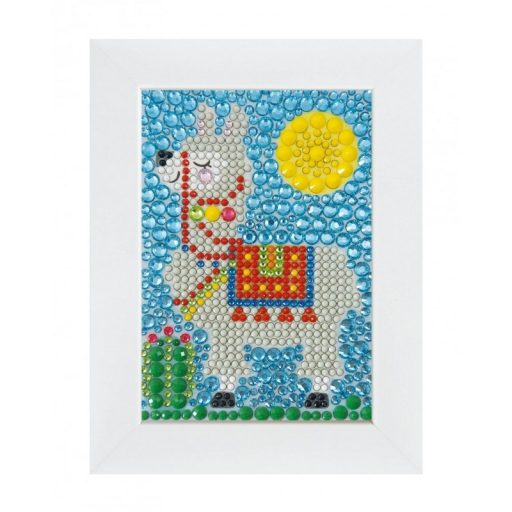 Buki Strasszkép készítő fa képkerettel-Láma