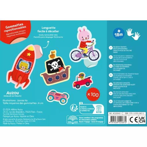 Auzou Matrica készlet, Közlekedési járművek 100 db-os