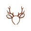 PartyDeco Fejpánt Rénszarvas Agancs forma