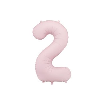   Party Deco 2-es számú fólia lufi, 86 cm, világos rózsaszín