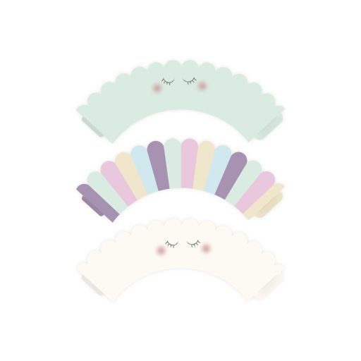 Party Deco Muffin kosárkák Unikornis