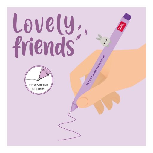 Legami Zselés toll, nyuszi figurával, lila tintával