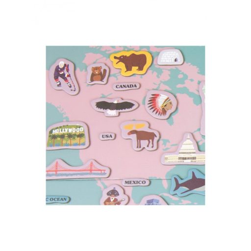 Mideer Hello World Mágneses világtérkép