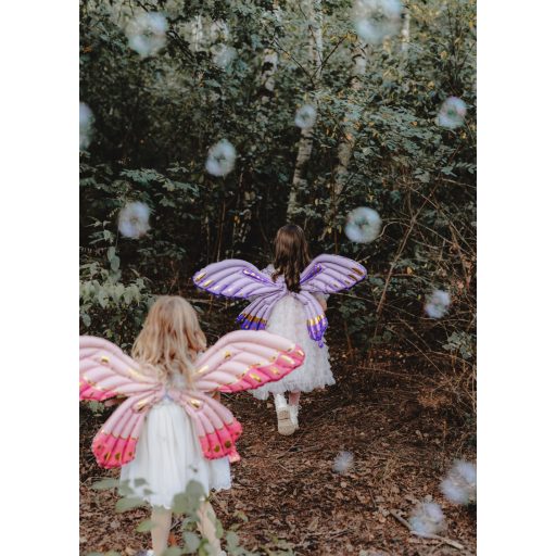 Party Deco Fóliás léggömb pillangószárnyak, matt rózsaszín