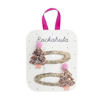 Rockahula Kids Rose Gold Karácsonyfa hajcsat 2 db