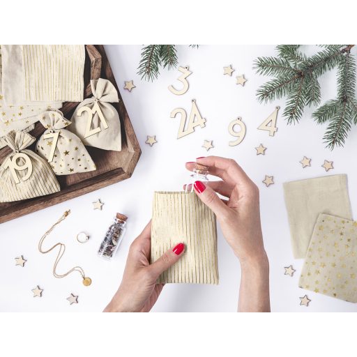 Parti Deco - Adventi naptár mini zsákok 24db