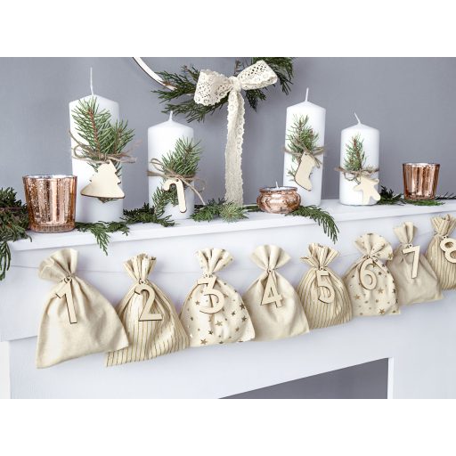 Parti Deco - Adventi naptár mini zsákok 24db