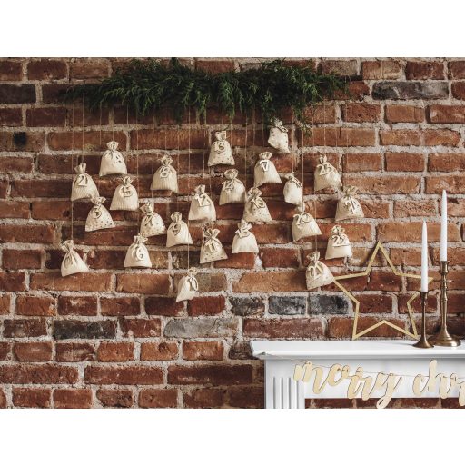 Parti Deco - Adventi naptár mini zsákok 24db