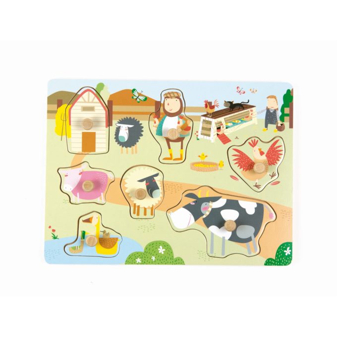 Formaillesztő Puzzle Farm állatok - Andreu Toys