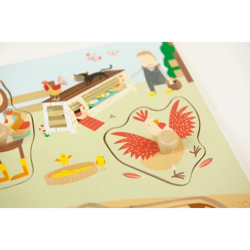 Andreu Toys Formaillesztő Puzzle Farm állatok