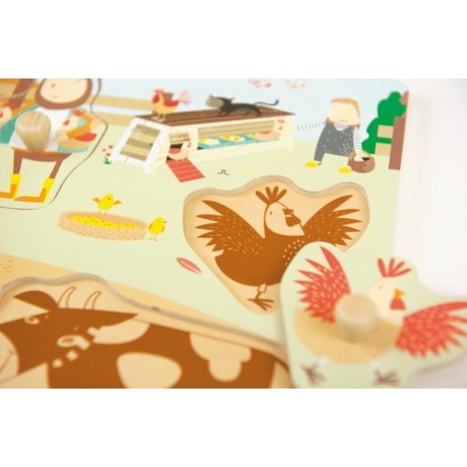 Andreu Toys Formaillesztő Puzzle Farm állatok