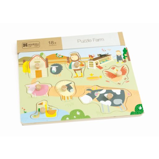 Andreu Toys Formaillesztő Puzzle Farm állatok