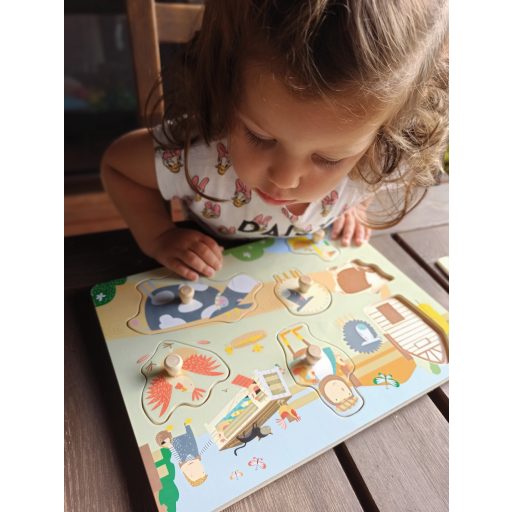 Andreu Toys Formaillesztő Puzzle Farm állatok