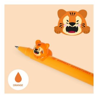   Legami zselés toll, tigris figurával, narancssárga tintával