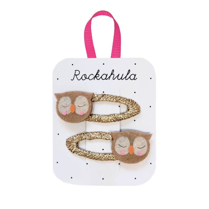 Rockahula Kids - Álmos bagoly hajcsatok 2db