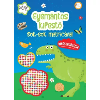 Napraforgó Gyémántos kifestő Dinoszauruszok színező csillogó matricákkal