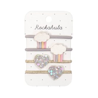 Rockahula Kids Felhős-szívecskés hajgumi szett