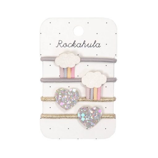 Rockahula Kids Felhős-szívecskés hajgumi szett