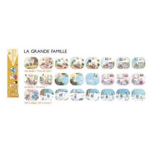 Moulin Roty Diavetítő lámpák - 3 db lemez dobozban mesevetítőbe - A nagy család